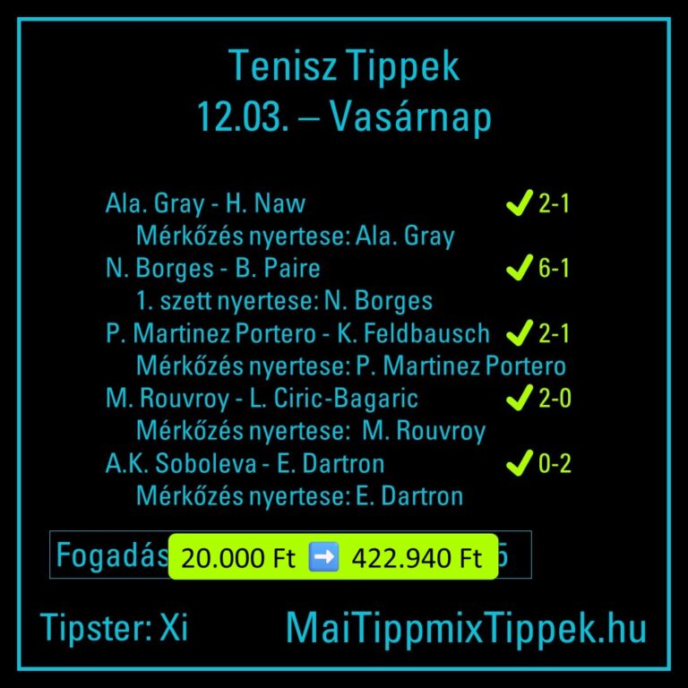 1203 tenisz - 30k - 422.940